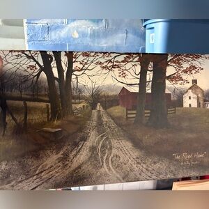 Super pretty Countryside Road Home Wall Art Print - Brown Tones